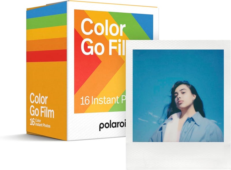 Polaroid فيلم جو كولور الفوري - عبوة مزدوجة (16 صورة) - أصغر فيلم لكاميرا جو - إطار أبيض، جمالية أيقونية - وقت التطوير 10-15 دقيقة - Image 1